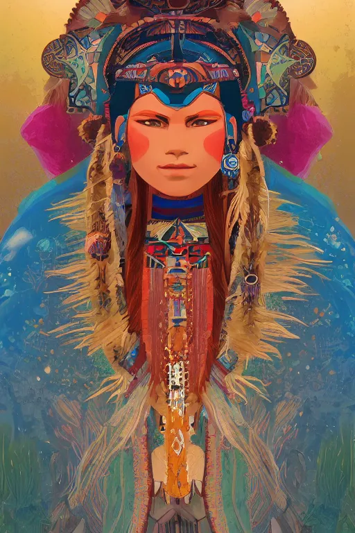 Image similar to Hopi kachina, symmetrical features, cinematic lighting, soft bokeh, fantasy, modern, colourful, highly detailed, digital painting, artstation, deviantart, concept art, sharp focus, illustration, by alphonse mucha