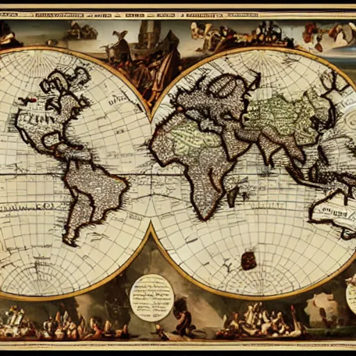 Prompt: alternate history world map