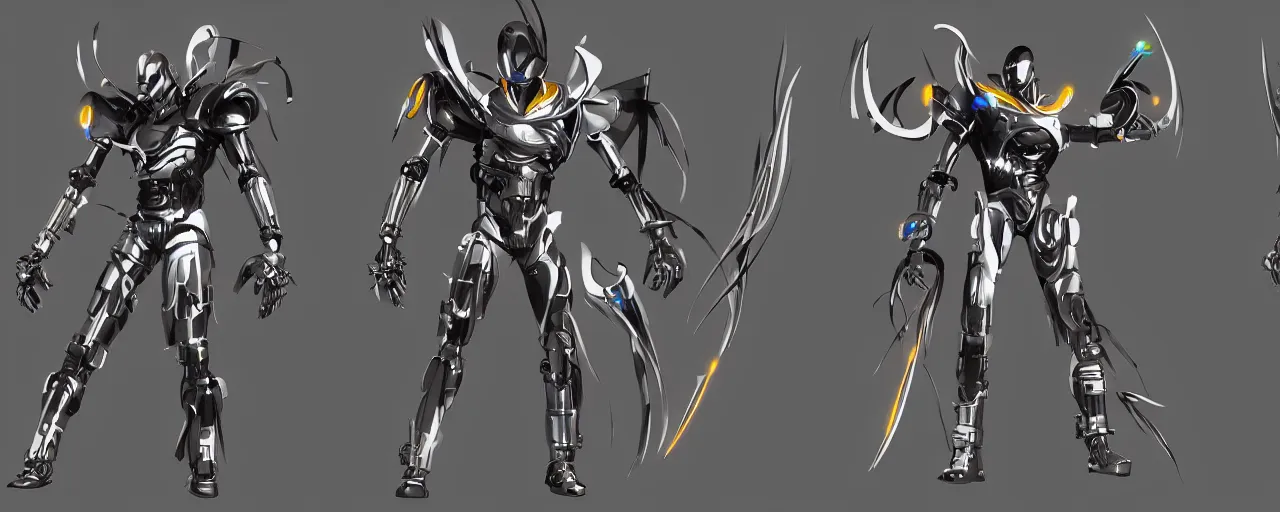Prompt: futuristic cyberpunk african warrior concept inspired anime robot, futuristic look, highly detailed body, very powerful, photorealistic camera shot, bright studio setting, studio lighting, crisp quality and light reflections, unreal engine 5 quality render