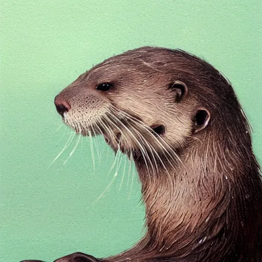 Image similar to an otter with a crown on his head,digital art,ultra realistic,ultra detailed,art by greg rutkowski,detailed face