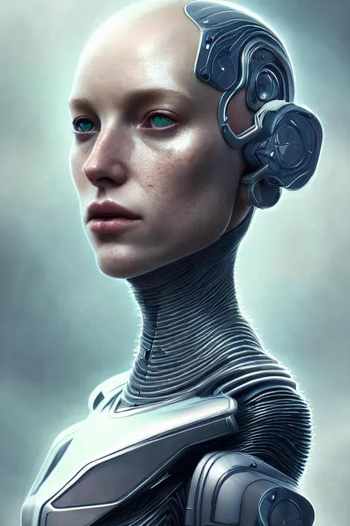Prompt: epic professional digital art of female starship android, cyborg, robot, by leesha hannigan, iris van herpen, artstation, cgsociety, wlop, epic, much wow, much detail, gorgeous, detailed, masterpiece