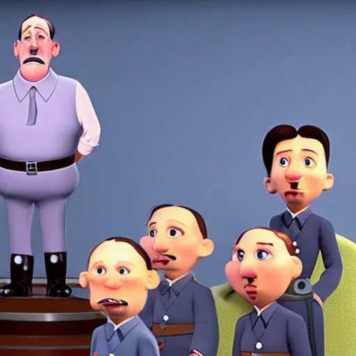 Prompt: hitler in pixar style