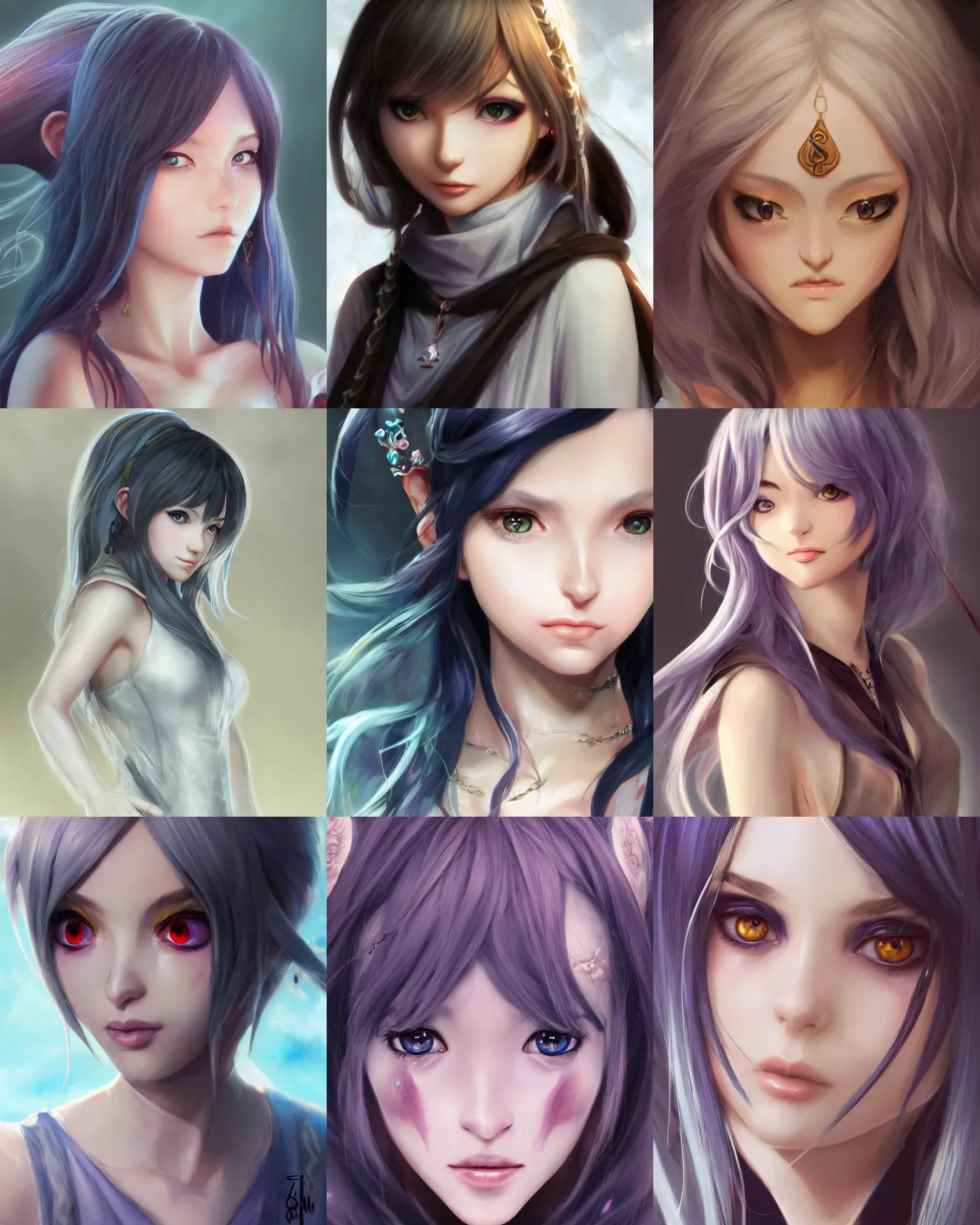 Prompt: A beautiful sorceress || realistic shaded perfect face, fine-face, pretty face official Genshin Impact character concept, anime, kawaii, photorealism, by Artgerm, Makoto Shinkai, and Sakimichan, professional character designer, trending on Artstation, deviantart, highly detailed, cgsociety