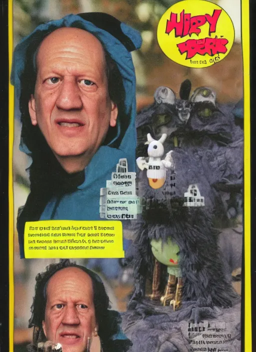 Prompt: a werner herzog halloween costume, full page scan from 1 9 8 8 toys r us catalog, highly detailed