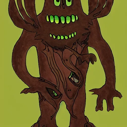 Prompt: i forgot what i was drawing and made a monster. help!!