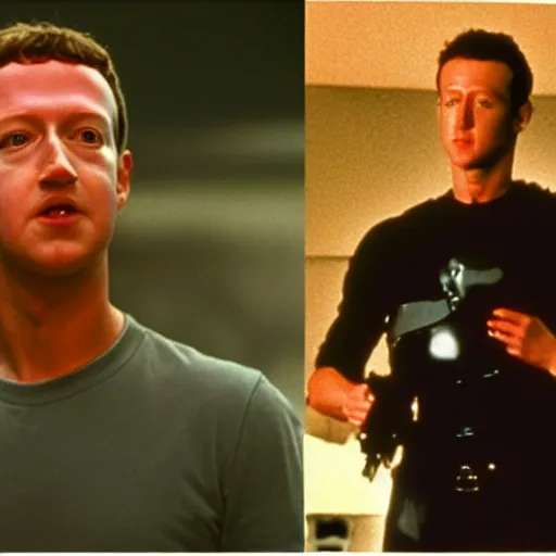 Image similar to Mark Zuckerberg as the T-1000 in The Terminator 2 (1991)