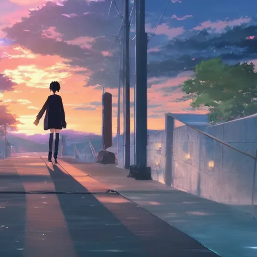 Prompt: hd makoto shinkai movie having a horro landscape