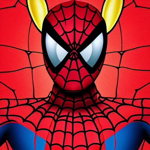 Prompt: spiderman with bunny ears, digital art, high definition