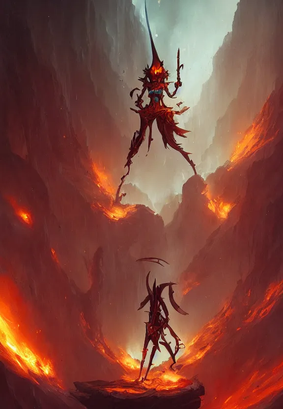 Image similar to the fire thief with sword, dark, peter mohrbacher, hypermaximalist, cinematic, symmetrical, concept art, unreal engine, environment, sharp