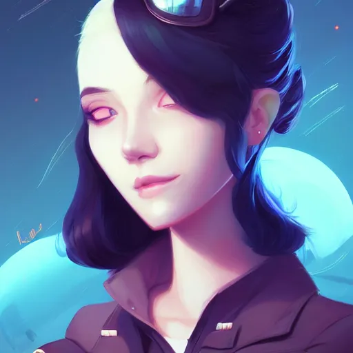 Image similar to a portrait of a beautiful pilot, art by lois van baarle and loish and ross tran and rossdraws and sam yang and samdoesarts and artgerm and saruei, digital art, highly detailed, intricate, sharp focus, Trending on Artstation HQ, deviantart, unreal engine 5, 4K UHD image