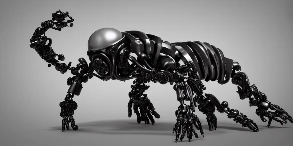 Prompt: photo of industrial design beetle biomorph Dvg TrArtifficial Smart Turbo bionicle organism biomimmicry exoskeleton hydraulics trending on behance visualisation industrial design object robot headcrab vrat unreal engine Space design concept 3D unreal engine