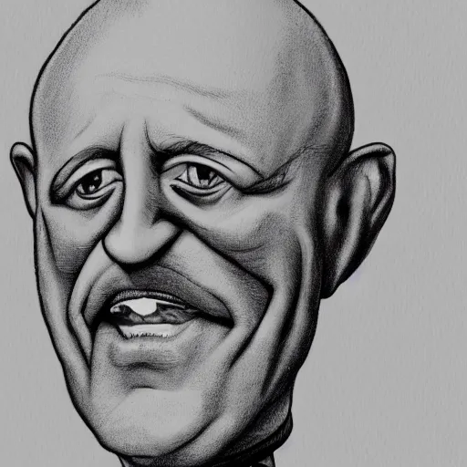 Image similar to A caricature of Mike Ehrmantraut