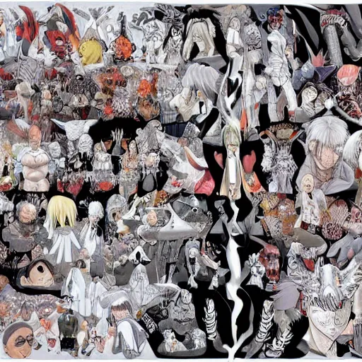 Image similar to stunning full body character design by masashi kishimoto, hyper-detailed masterpiece