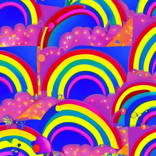 Image similar to lisa frank rainbow pattern wallpaper, 8k, high contrast