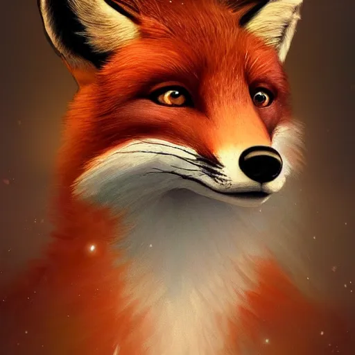 Prompt: fox wearing a tiara, fantasy painting, cinematic lighting, deviantart artstation