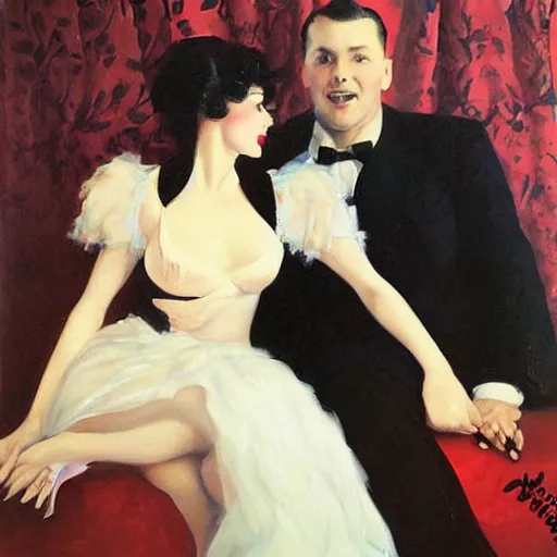 Image similar to best friends, art by edward mason eggleston, olivia, coby whitmore, rolf armstrong, wlop