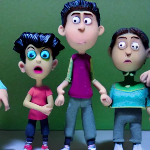 Image similar to claymation in the style of paranorman