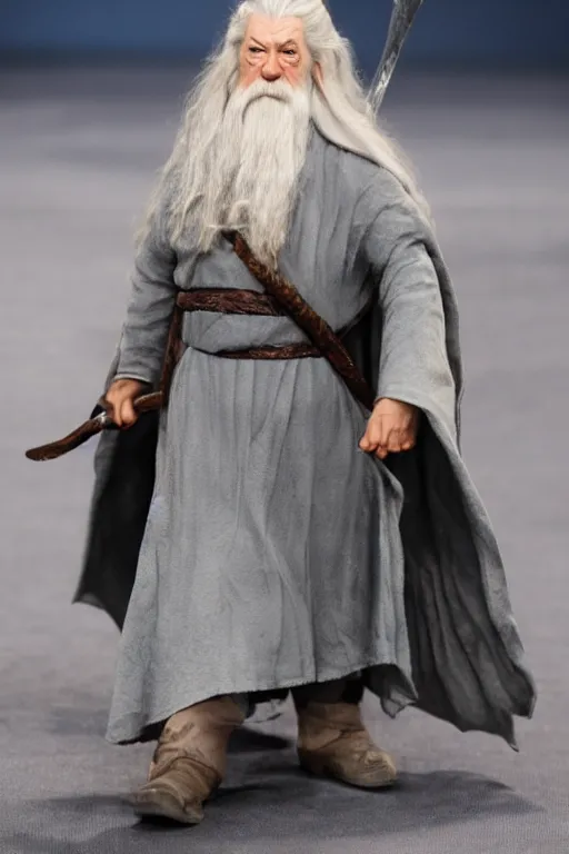 Prompt: gandalf as runway model on the catwalk, Fullbody