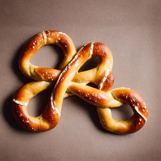 Image similar to abstract thoughts in the form of a pretzel