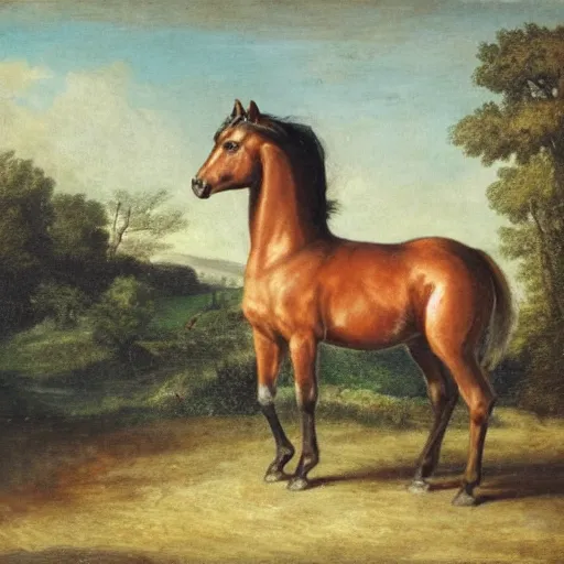 Prompt: a landscape, horse