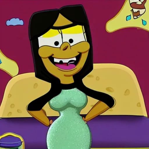 Image similar to kim kardashian in spongebob squarepants