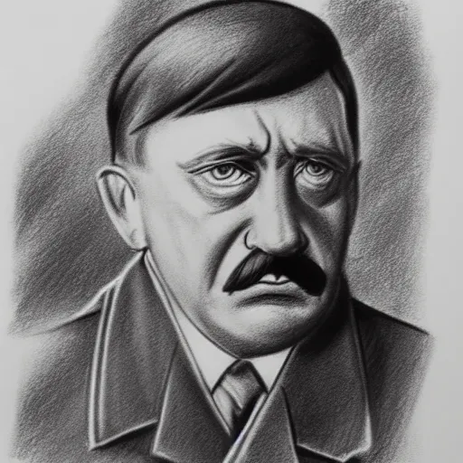 Image similar to milt kahl pencil sketch of adolf hitler