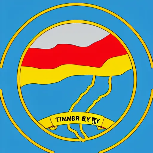 Image similar to The flag of the city of Thunder Bay, vector art, svg