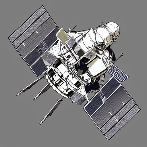 Image similar to detailed spacecraft in the style of chris bjerre