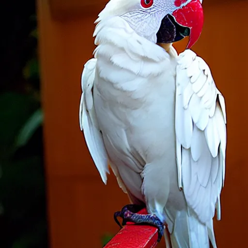 Image similar to albino macaw parrot