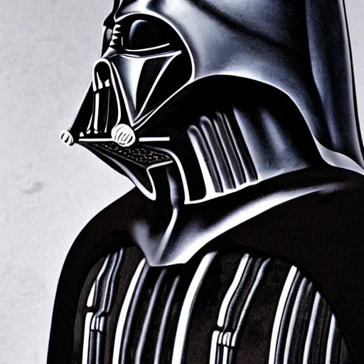 Prompt: h. r. giger designs his version of darth vader