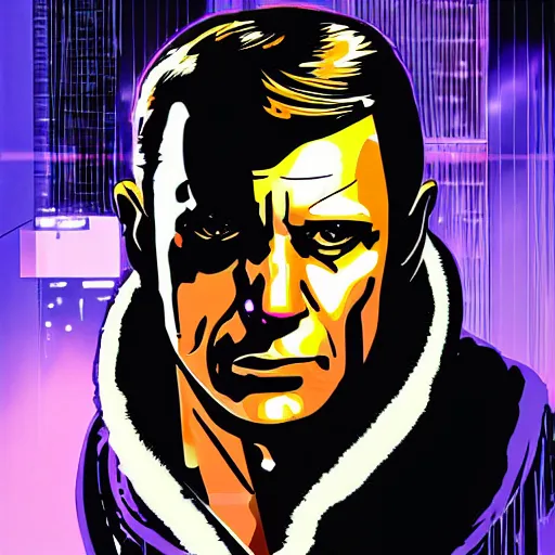 Prompt: cyberpunk portrait of james bond