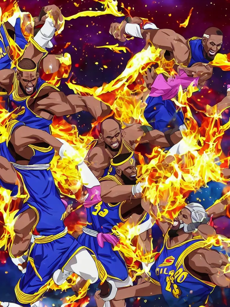 Prompt: lebron James in Dokkan Battle