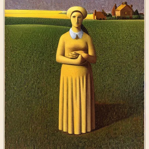 Image similar to by grant wood