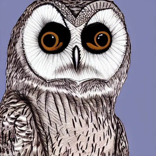 Prompt: hybrid john lennon owl