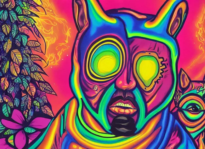 Image similar to kanye west goes and a kanye quest to find hidden treasure, an ultrafine detailed painting by lisa frank, trending on deviantart, pop surrealism, lowbrow, colorful