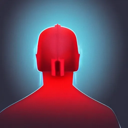 Prompt: darth vader's head coming out of a red mist, profile pic, centered, accurate anatomy, highly detailed, digital art