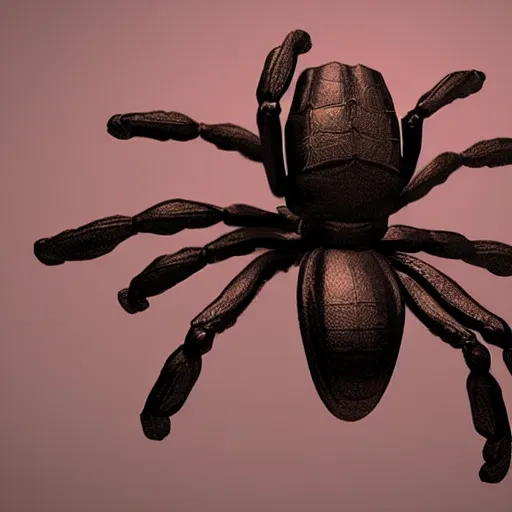 Prompt: spider plays the electric guitar, 3 d art, concept art, hyper realistic, cute, blender, zbrush,