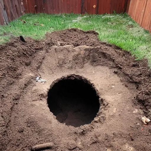 Prompt: I found this hole to hell in my backyard, WTF DO I DO?