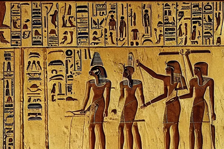 Image similar to Some Ancient Egyptian works are on papyrus, like The Book of the Dead