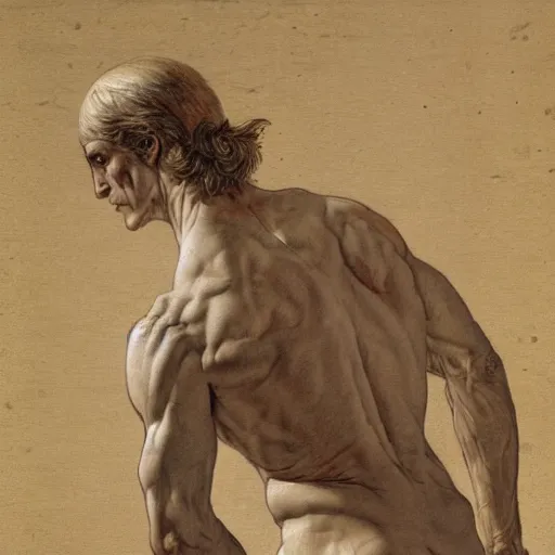 Prompt: Jacques-Louis David anatomy study