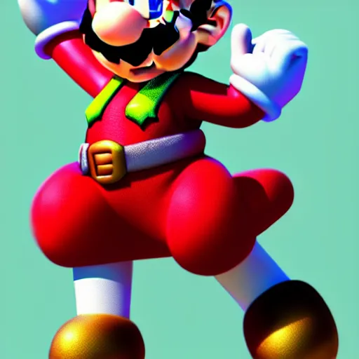 Image similar to super mario wearing a dress, highly detailed, extremely high quality, hd, 4 k, 8 k, canon 3 0 0 mm, professional photographer, 4 0 mp, lifelike, top - rated, award winning, realistic, detailed lighting, detailed shadows, sharp, no blur, edited, corrected, trending