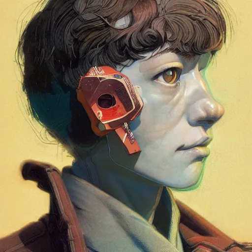 Image similar to prompt : soviet doomer portrait soft light painted by james jean and katsuhiro otomo and erik jones, inspired by akira anime, smooth face feature, intricate oil painting, high detail illustration, sharp high detail, manga and anime 1 9 9 9