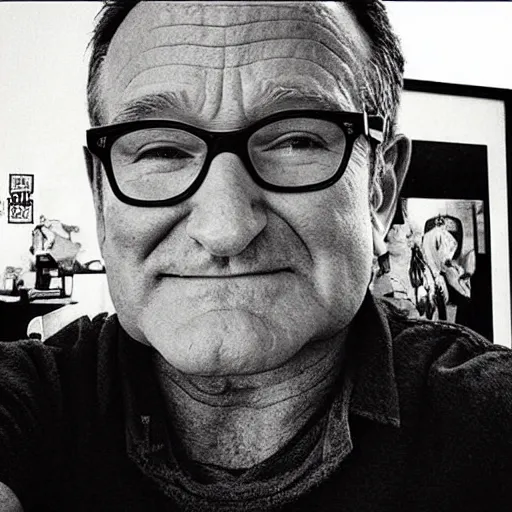 Prompt: “ robin williams instagram selfie ”