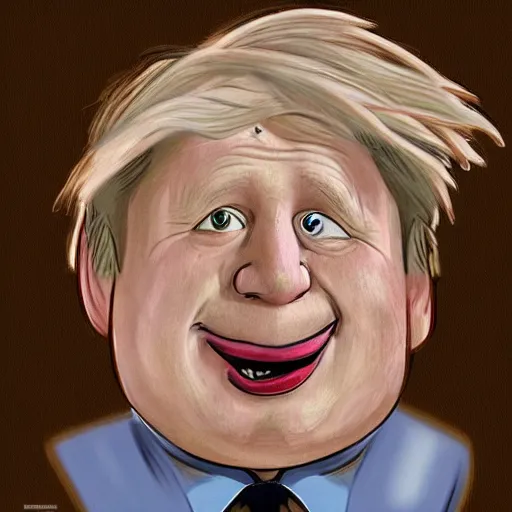 Image similar to boris johnson as the disney version of pinocchio, with a long nose, in the style of kim jung gi