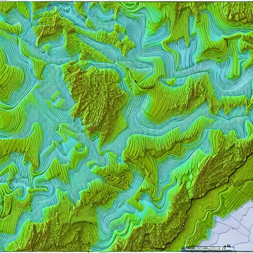 Prompt: 3d topographical map of Virginia