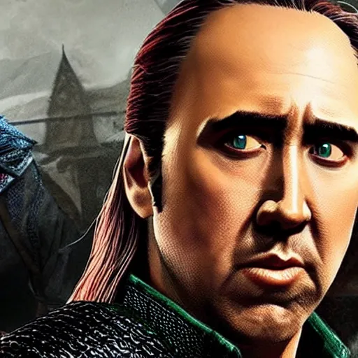 Prompt: nicholas cage as the witcher