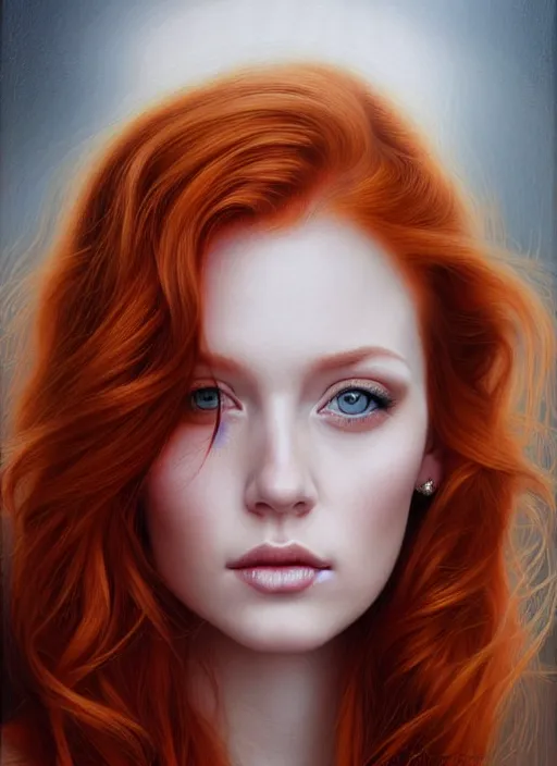 Prompt: portrait photo of a gorgeous young redhead woman with intricate eyes drawn by Emilio villalba and adrian gottlieb, in the style of stefan kostic, realistic, sharp focus, 8k high definition, insanely detailed, intricate, elegant, art by stanley lau and artgerm