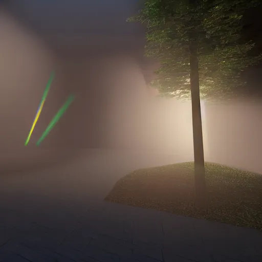 Image similar to volumetric lighting