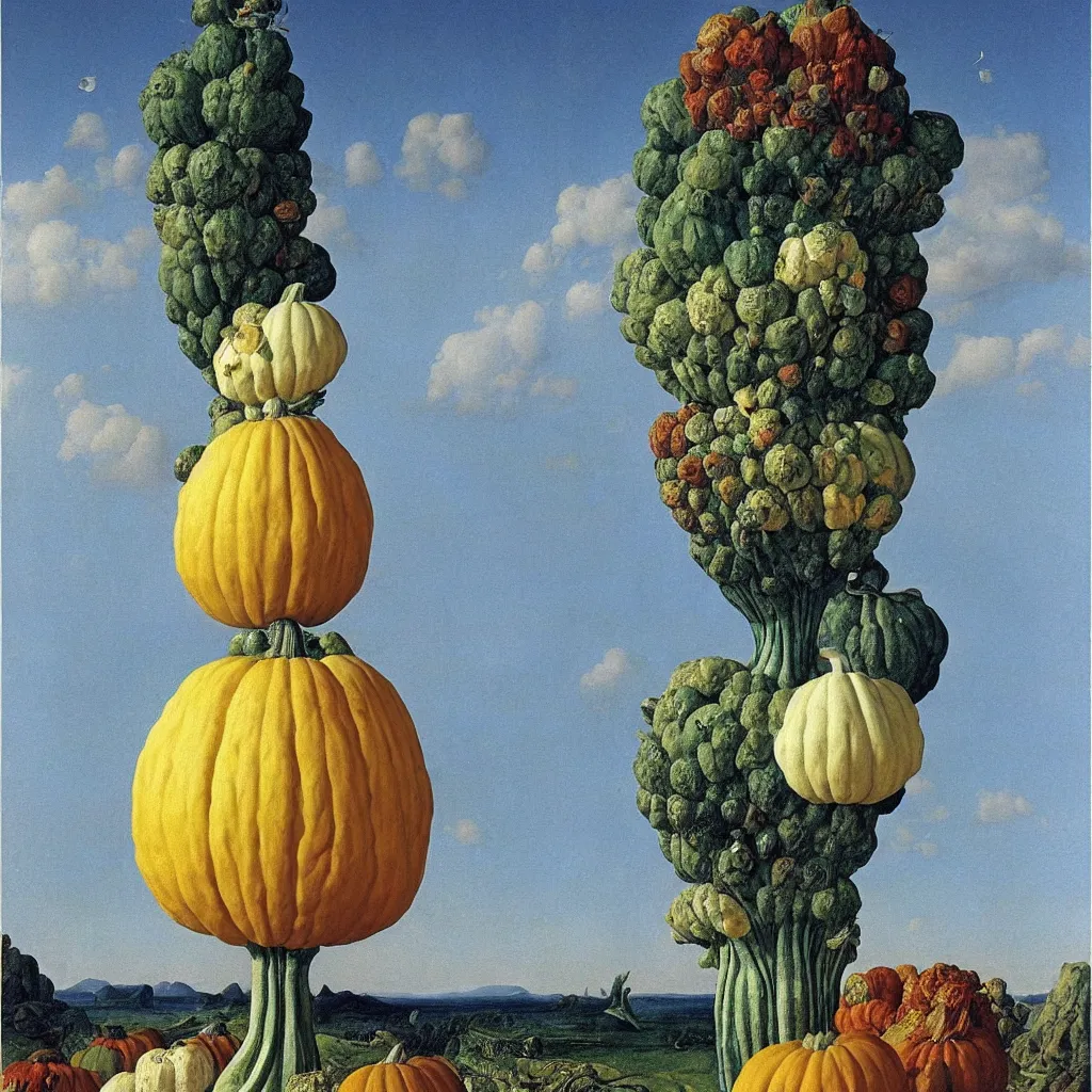 Prompt: a single colorful! ( roger dean ) gourd tower white! clear empty sky, a high contrast!! ultradetailed photorealistic painting by jan van eyck, audubon, rene magritte, agnes pelton, max ernst, walton ford, andreas achenbach, ernst haeckel, hard lighting, masterpiece