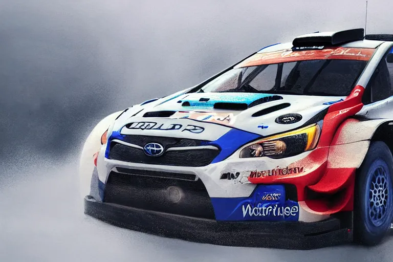 Image similar to wrc subaru rally car, forza, trending on artstation, higly detailed, ( higly detailed ), styleframe, crowned, by rhads, makoto shinkai and lois van baarle, by feng zhu and loish and laurie greasley, wlop